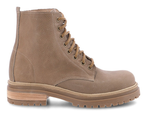 Borcegos De Cuero Vacuno Base De Goma Botas Mujer Invierno