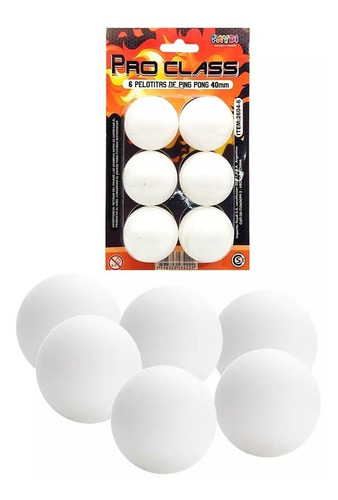 Pelotas Ping Pong X6 Blister Pro Class 40 Mm Faydi