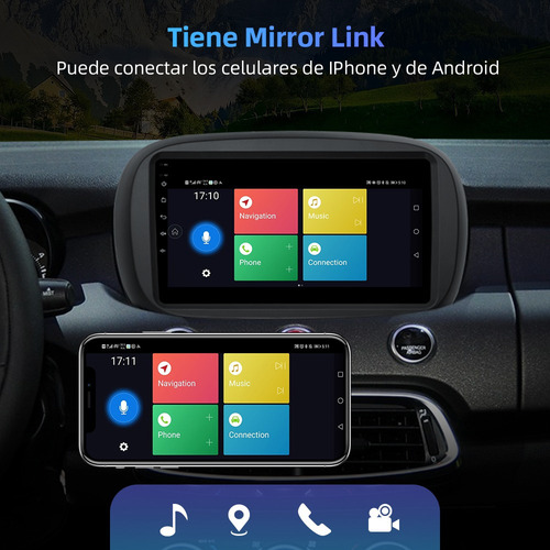 C-jc-jpara Estéreo Cámara 1+32gb Fiat 500x 2016-2022 Gps Wif