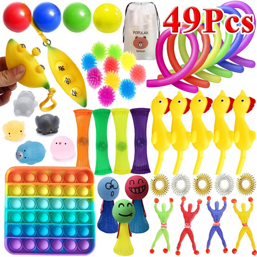 Poppit Toy 3d Empuje Burbuja 49 En 1 Gadget Escritorio