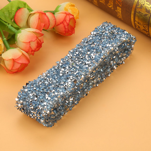 Rollo De Malla, 1 Yarda, 30 Mm, Cinta De Diamantes De Imitac