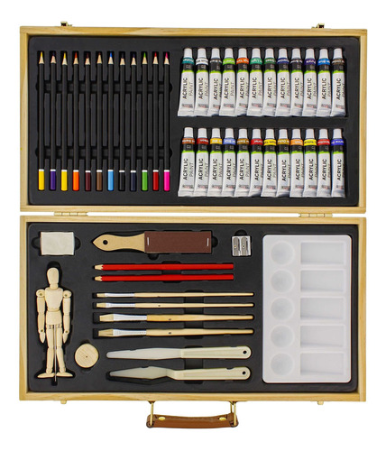 U.s. Art Supply Juego Completo De 50 Piezas De Pintura Y Dib