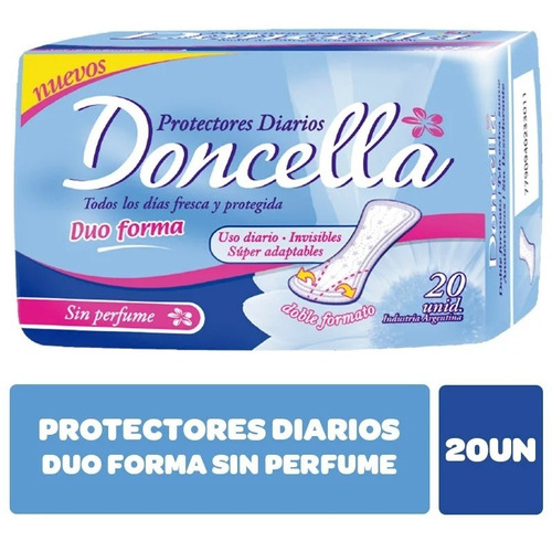 Protectores Diarios Duo Forma 20unid Doncella (7130)