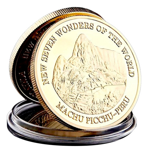 Moneda De Colección Machu Picchu Con Grabado En Alta Calidad