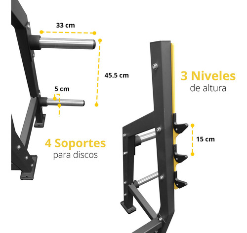 Pres Para Pecho Con Banco Plano Negro Tayga