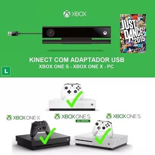 Kinect Xbox One + Adaptador Xbox One S E X + Just Dance 2015