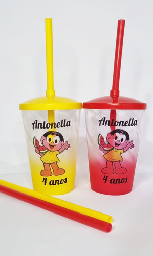 10 Copos Personalizados Twister 300ml Degradê Com Tampa