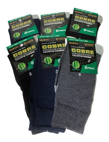 Pack 3 Pares De Calcetines Con Fibra De Cobre Para Hombre 