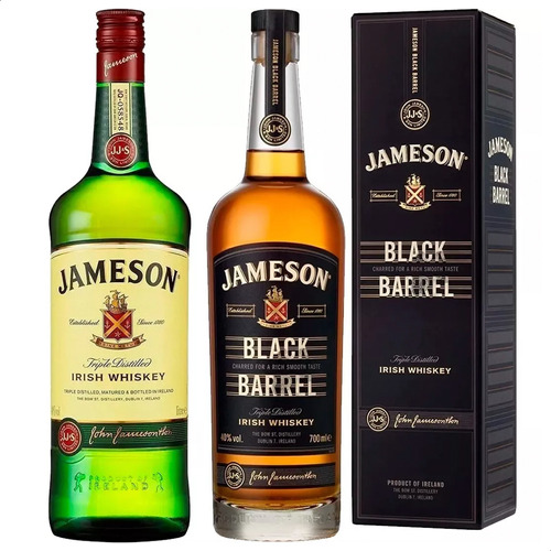 Whisky Jameson Irlandes Triple Destilado 1l + Black Barrel