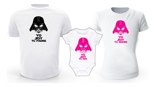 Kit Familiar 2 Playeras Adulto Y 1 Playera Niño Star Wars