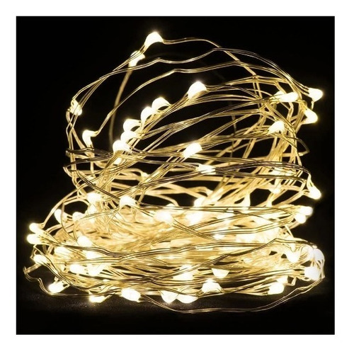 Imagen 2 de 8 de Guirnalda De 50 Luces - Mini Luces Led Luciernagas 5 Metros
