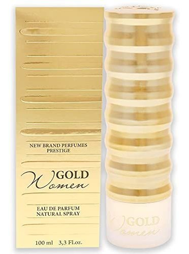 New Brand Perfumes Gold Edp Spray Para Mujer, 3.3 Oz (sin Nú