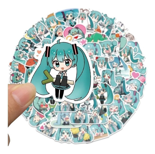 Imagen 5 de 7 de Miku Hatsune - Set De 50 Stickers / Calcomanias / Pegatinas