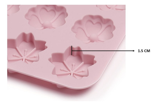 Molde De Silicón Flores 12 Cavidades Jabones Repostería