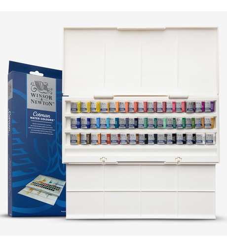 Set Studio 45 Acuarelas Profesionales Cotman Winsor & Newton