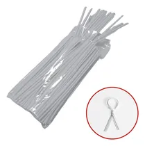 Comprar Amarrilho Fecho Lacre Arame Para Pão 9cm 100 Un. Branco
