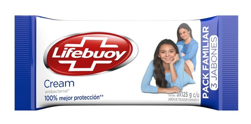 Jabon Antibacterial Lifebuoy Cream 3 X 125 Gr