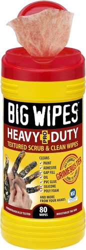 Toallitas Limpieza Industrial Big Wipes Heavy Duty 80pza