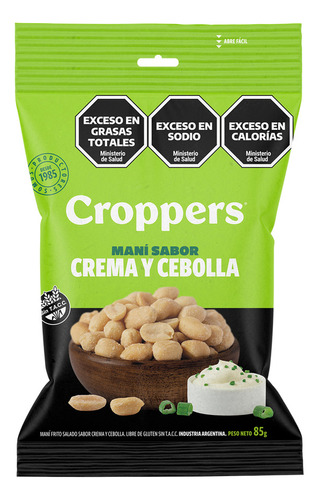 Mani Croppers Sabor Crema Y Cebolla 85gr