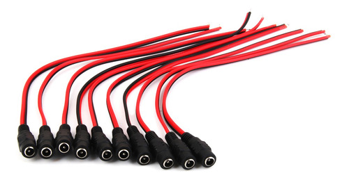 10x 12v Dc Power Female 5.5 * 2.1mm Cable Plug