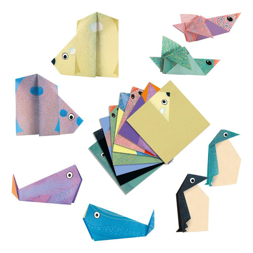 Origami Animales Polares Nivel 1 Djeco 5 A 8 Años