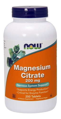 Now Foods Magnesium Citrate 200mg - - Unidad a $936