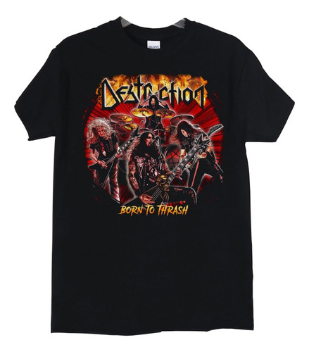 Polera Destruction Born To Thrash Metal Abominatron