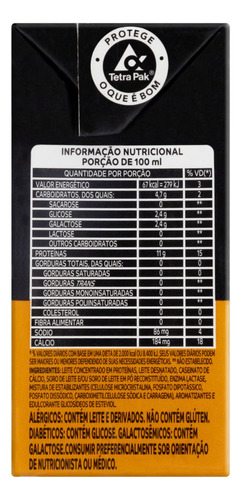 Bebida Láctea UHT Caramelo Zero Lactose Itambé Pro Whey Caixa 200ml