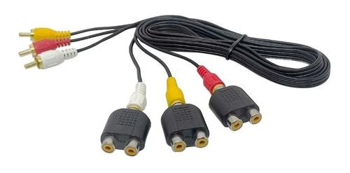 Distribuidor Rca Audio Video 1x2 Splitter Av Dvr P/ Duas Tvs