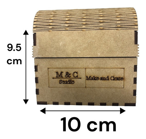 Cofre De Madera Mini Para Regalo Personalizable Mdf 3 M 