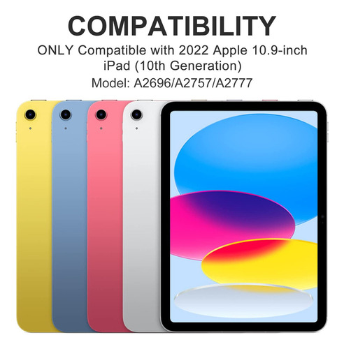 Funda Teclado Táctil Iliminado Para iPad 10th 10.9'' 2022 Ñ