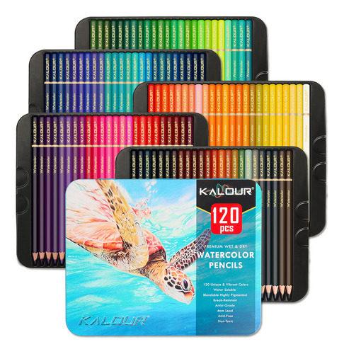 Juego De Lápices De Colores Solubles En Agua De 120 Colores