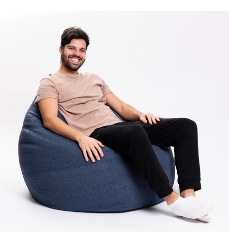 Puff Bean Bag Maxi Jeans Escuro