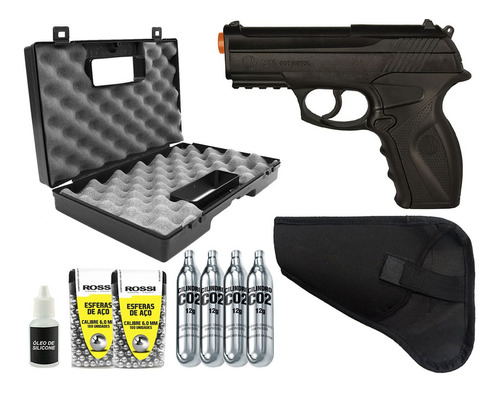 Rossi C11 Arma Pistola Co2 6mm Airsoft + Bbs Aço 6.0 + Case