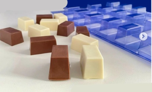 Forma 03 Partes Para Chocolate Bombom Tipo Bis Cod: 226p