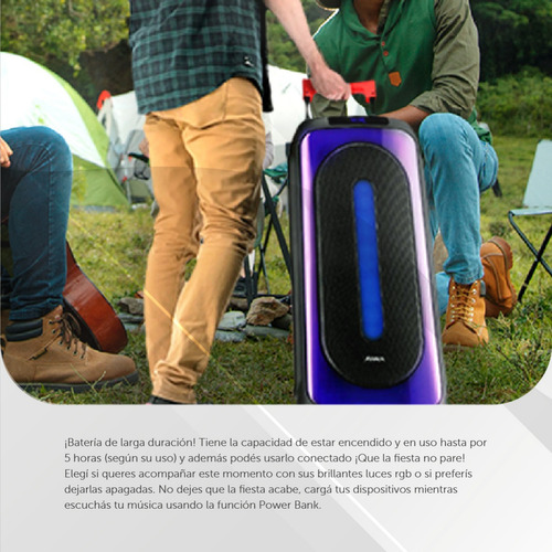 Parlante Torre Bluetooth Carry On 12500w Aiwa 2203
