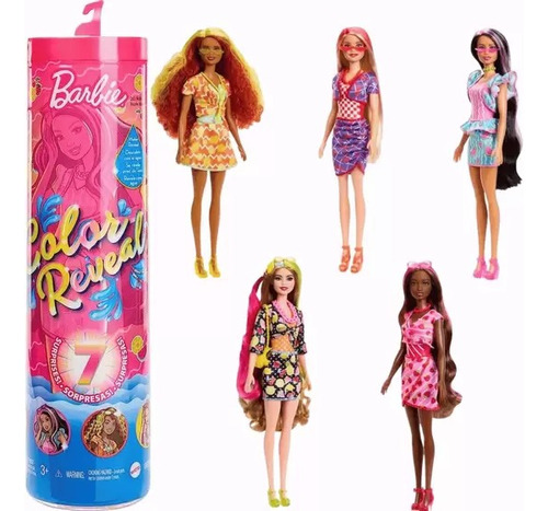 Boneca Barbie Fashionista Color Reveal Glitter Surpresa