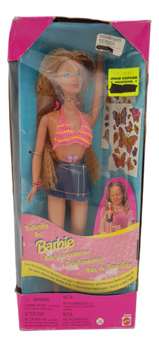 Muñeca Barbie Butterfly Art Caja Dañada 1998  