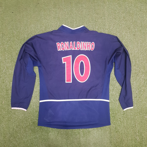 Camiseta Titular Paris Saint Germain 2002/03 Ronaldinho 10 L