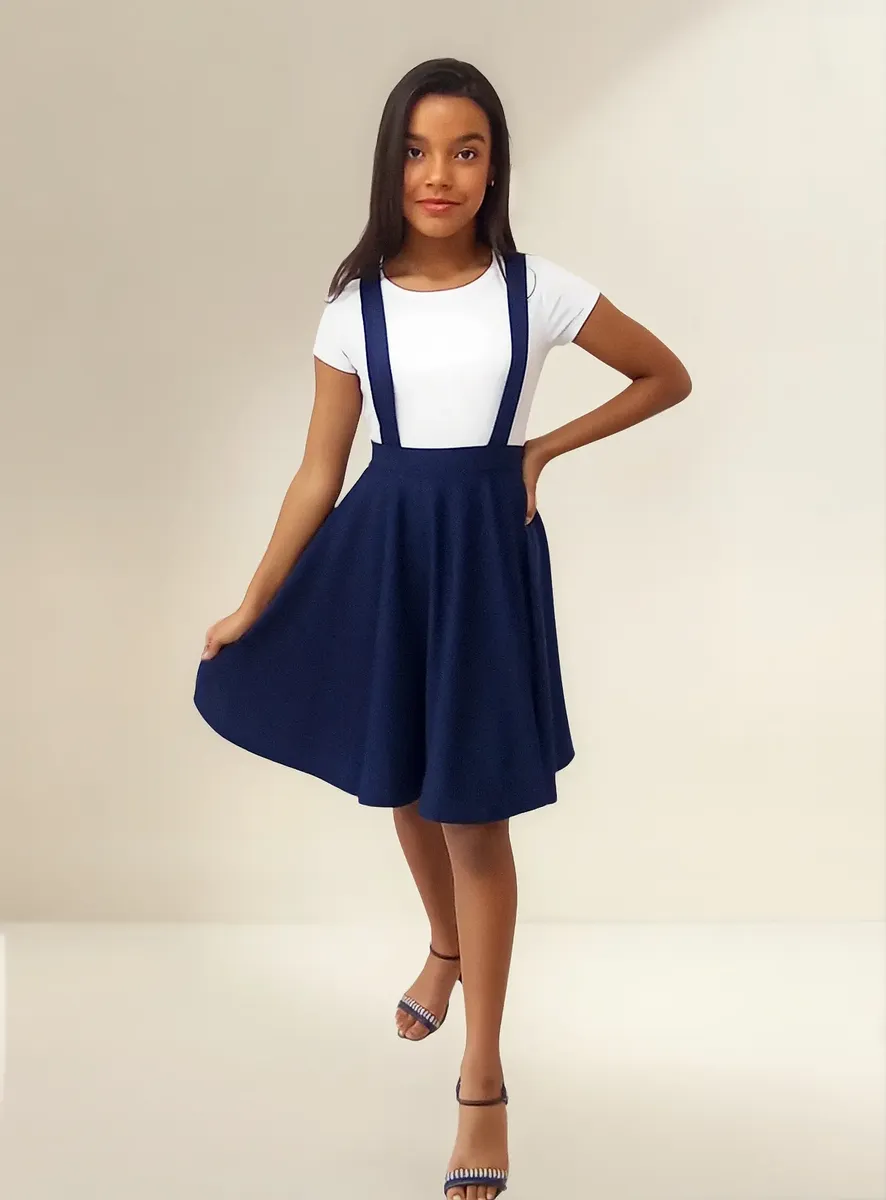 Salopete Infantil Godê com Alça (Vestido-Salopete)
