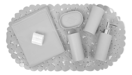 Set De Baño De 7pz Gris Umbra