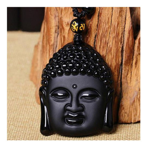 Imagen 5 de 10 de Collar De Obsidiana Cabeza De Buda