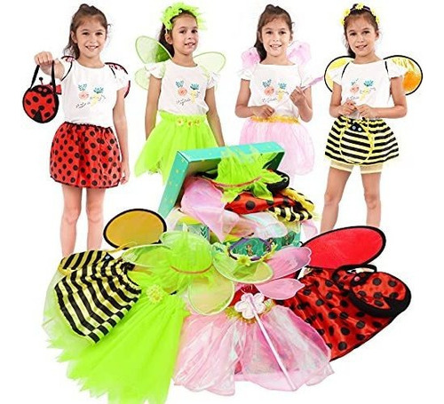 Disfraz Toycost Girls Princess Dress Up Trunk Ladybug, Bee, 