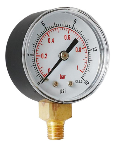 Manómetro, 1/8 Bspt , 0-15psi, 0-1bar, Adecuado Para