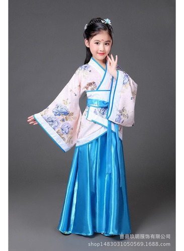 Vestido Tradicional Chino Antiguo Hanfu Para Niñas