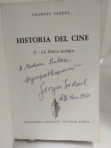 Historia Del Cine.1956.firmado Sadoullosange 2x1 (1104) (Usado)