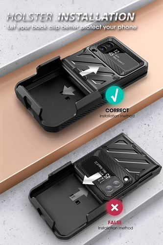 Case Supcase Para Galaxy Z Flip 3 Protector 360° C/ Gancho
