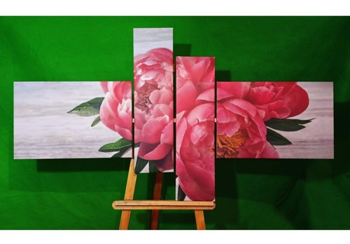 Cuadro Decorativo Canvas 155x90 Cm - Flores Peonías
