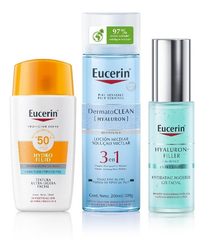 Eucerin Protector Solar Hydro Fluid + Ultra Light + Limpieza