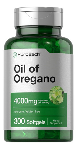 Oregano Capsulas 4000mg 300 Softgels Aceite De Oregano Pills